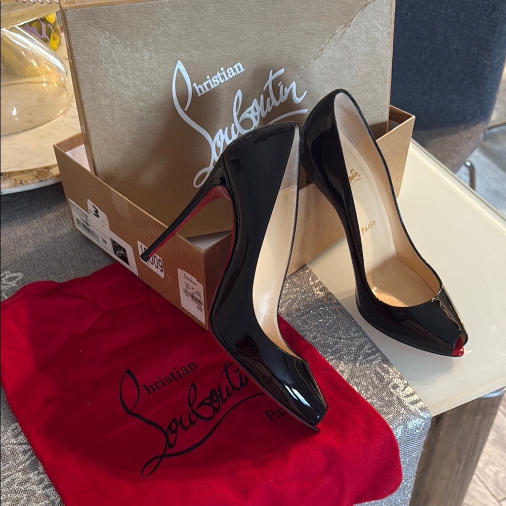 Christian Louboutin Black and Red Heels
